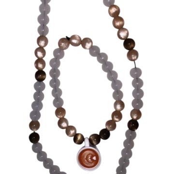 Marble Coffee Necklace & Bracelet